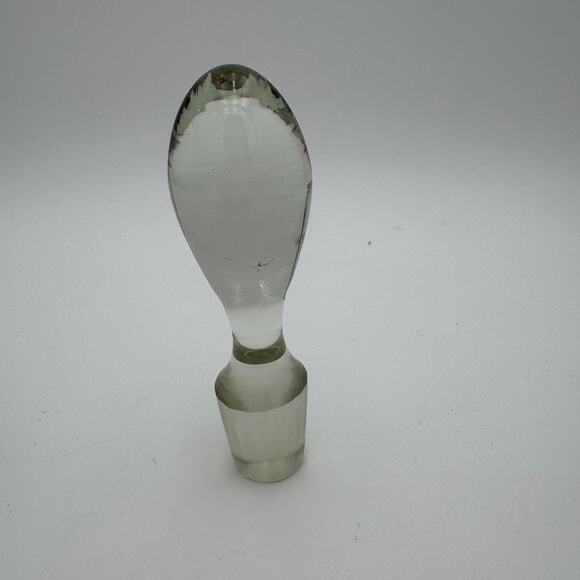 Vintage Clear Decanter Wine Stopper Glass 5" - Picture 4 of 7